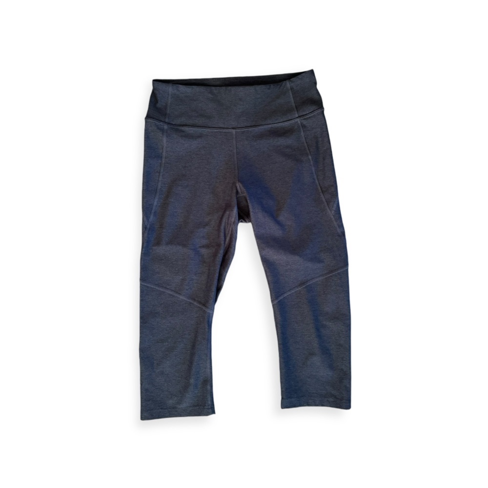 Outdoor Voices athletic athleisure capri leggings pants dark gray small stretch